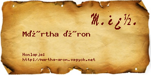 Mártha Áron névjegykártya